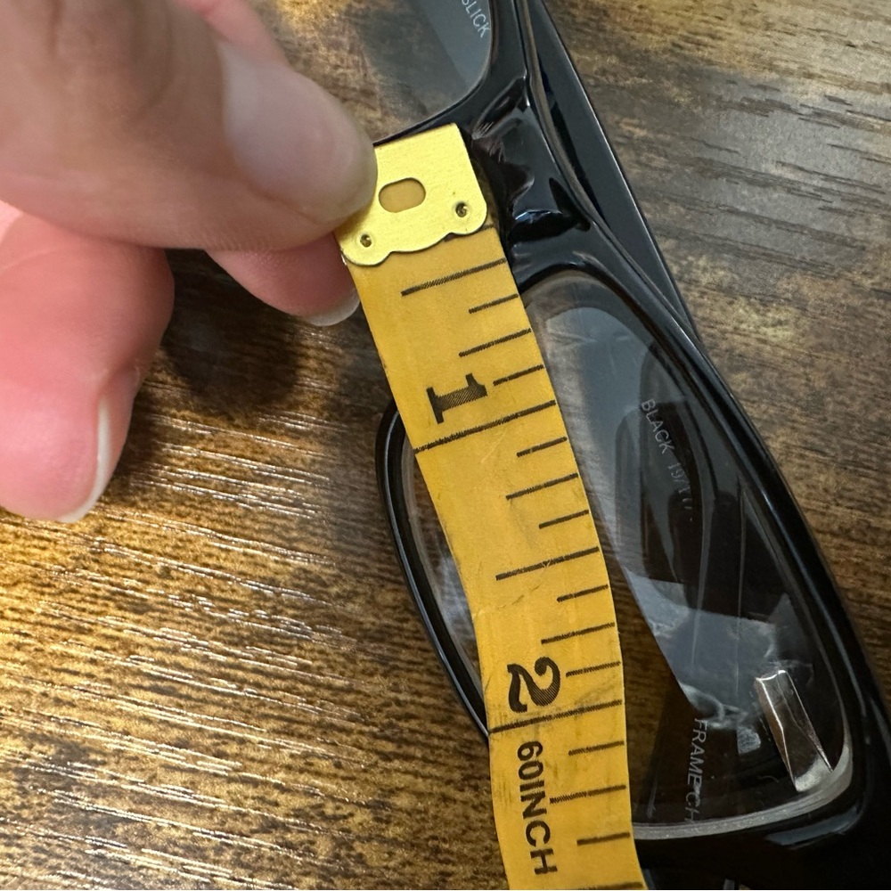 Black Rectangular Eyeglasses - Picture 4 of 5